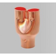 3 Way Copper Distributor Connector: 2.1/8"-1.1/8"x5/8"